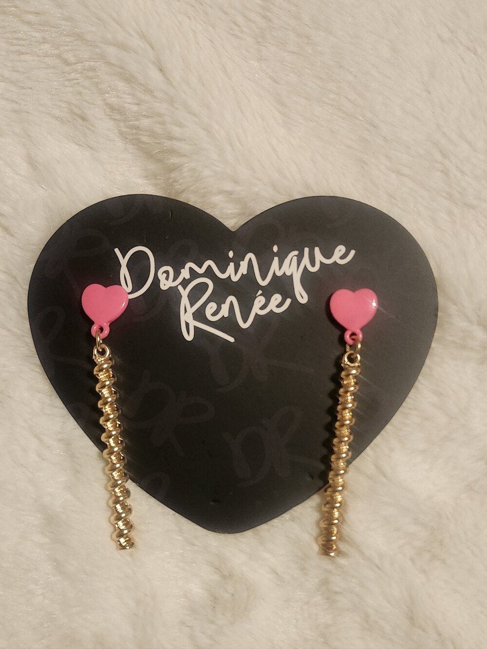 NWT Dominique Renee Coil Heart Earrings